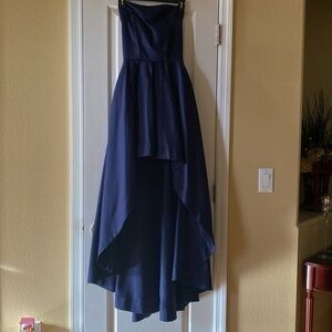 XTRAORDINARY HIGH/ LOW STRAPLESS NAVY BLUE‎ DRESS SIZE 0